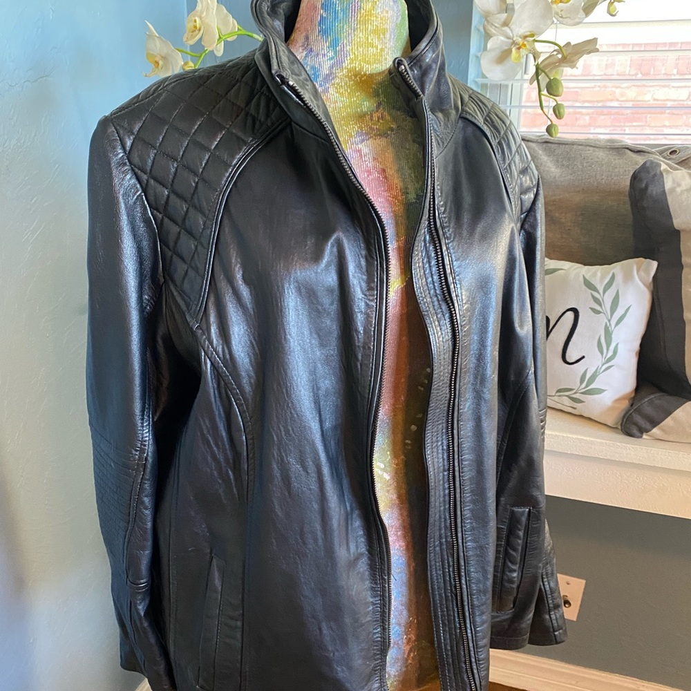 DKNY faux leather jacket